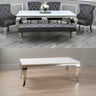 Classic-white-glass-matching-dining-table-_-coffee-table-set-rectangular-tempered-glass-top-stainless-steel-curved-legs