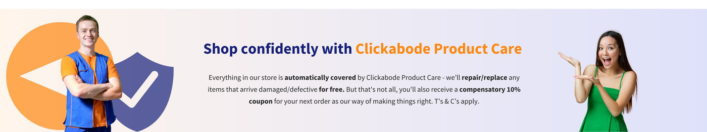 Clickabode-about-us-banner-explaining-the-application-of-clickabode-product-care-for-products-that-arrive-damaged