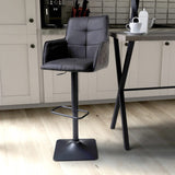 Dark-Grey-Suede-Bar-Stool-Adjustable-Matte-Black_Metal-Base-Set-of-2