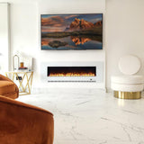 Electric-Fireplace-White-78-inch-insert-With-Remote