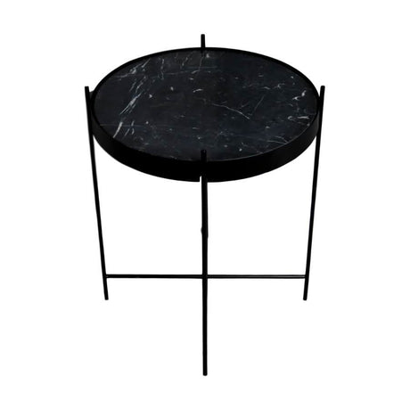 Indsutrial-Round-Black-Marble-Side-Table-With-Black-Metal-Legs-40cm