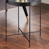 Indsutrial-Round-Black-Marble-Side-Table-With-Black-Metal-Legs-40cm