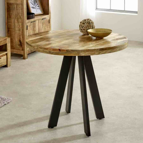 Industrial-4-Seater-Round-Solid-Mango-Wood-Dining-Table-With-Black-Metal-Legs-90cm