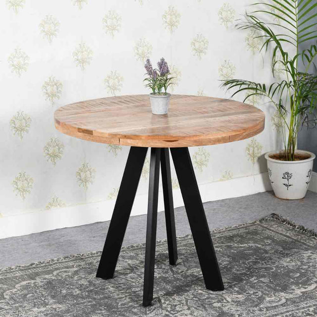 Industrial-4-Seater-Round-Solid-Mango-Wood-Dining-Table-With-Black-Metal-Legs-90cm