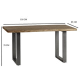 Industrial-6-Seater-Natural-Solid-Wood-Live-Edge-Rectangular-Dining-Table-150cm