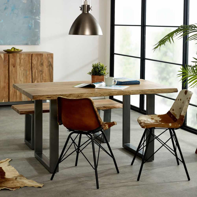 Industrial-6-Seater-Natural-Solid-Wood-Live-Edge-Rectangular-Dining-Table-150cm