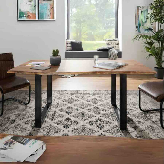 Industrial-8-Seater-Natural-Solid-Wood-Live-Edge-Rectangular-Dining-Table-200cm