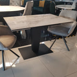 Industrial-8-Seater-Rectangular-Extending-White-Marble-Dining-Table-Black-Metal-Pedestal-Base-120cm-180cm