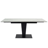 Industrial-8-Seater-Rectangular-Extending-White-Marble-Dining-Table-Black-Metal-Pedestal-Base-120cm-180cm