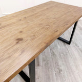 Industrial-8-seater-dark-oak-dining-table-rectangular-wooden-top-metal-base-180cm