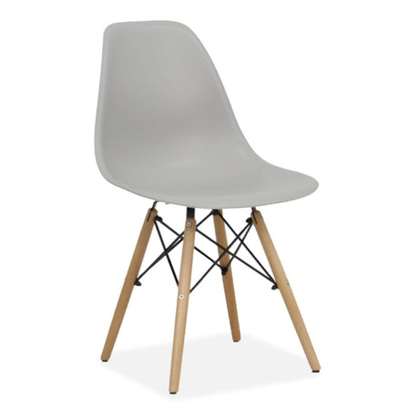 Industrial-Eiffel-Style-Grey-Plastic-Dining-Chair-Wooden-Legs-Set-of-4