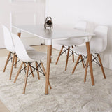 Industrial-Eiffel-Style-White-Plastic-Dining-Chair-Wooden-Legs-Set-of-4