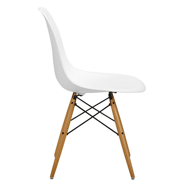 Industrial-Eiffel-Style-White-Plastic-Dining-Chair-Wooden-Legs-Set-of-4