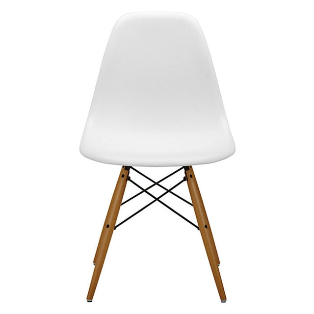 Industrial-Eiffel-Style-White-Plastic-Dining-Chair-Wooden-Legs-Set-of-4