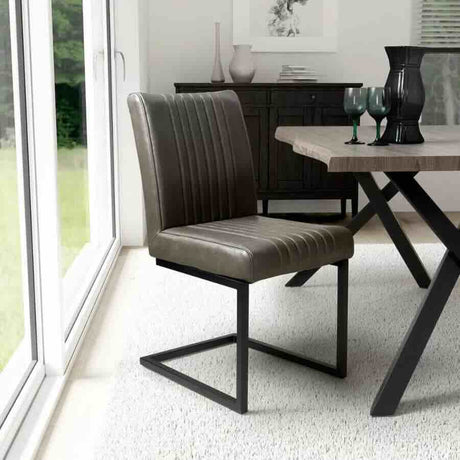 Industrial-Grey-Leather-Cantilever-Dining-Chair-Black-Metal-Legs-Set-of-2