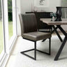 Industrial-Grey-Leather-Cantilever-Dining-Chair-Black-Metal-Legs-Set-of-2