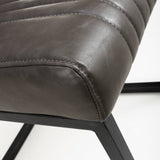 Industrial-Grey-Leather-Dining-Bench-Black-Metal-Legs