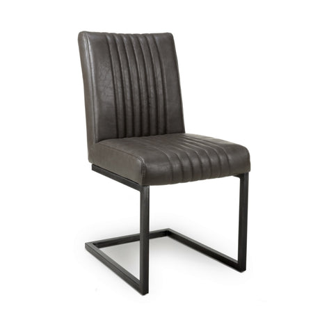 Industrial-Grey-Leather-Cantilever-Dining-Chair-Black-Metal-Legs-Set-of-2