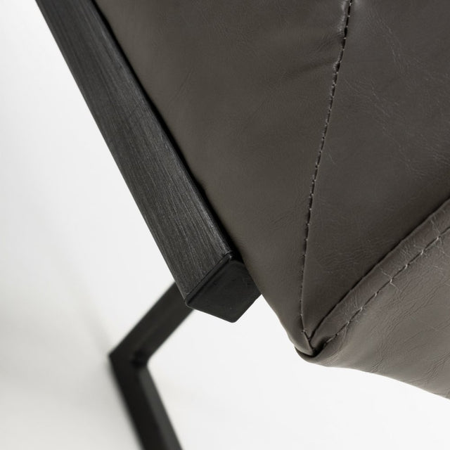 Industrial-Grey-Leather-Cantilever-Dining-Chair-Black-Metal-Legs