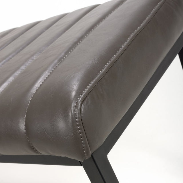 Industrial-Grey-Leather-Dining-Bench-Black-Metal-Legs