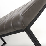 Industrial-Grey-Leather-Dining-Bench-Black-Metal-Legs