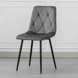 Industrial-Grey-Velvet-Dining-Chair-Diamond-Stitching-Black-Metal-Legs-Set-of-2