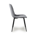 Industrial-Grey-Velvet-Dining-Chair-Diamond-Stitching-Black-Metal-Legs