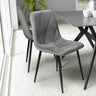 Industrial-Grey-Velvet-Dining-Chair-Diamond-Stitching-Black-Metal-Legs-Set-of-2