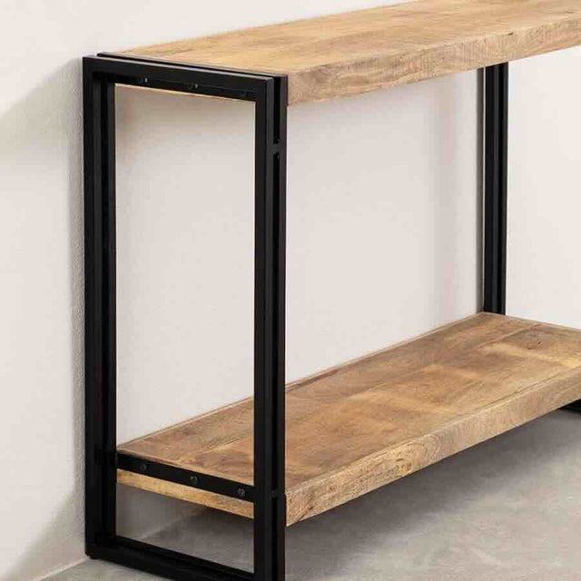 Industrial-Natural-Reclaimed-Wood-Console-Table-With-Shelf-Black-Metal-Frame-120cm