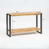 Industrial-Natural-Reclaimed-Wood-Console-Table-With-Shelf-Black-Metal-Frame-120cm