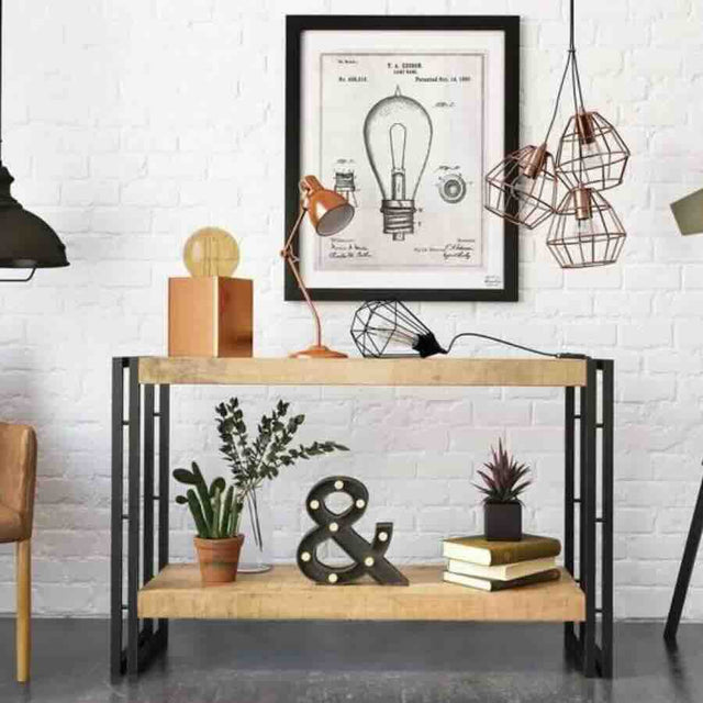 Industrial-Natural-Reclaimed-Wood-Console-Table-With-Shelf-Black-Metal-Frame-120cm