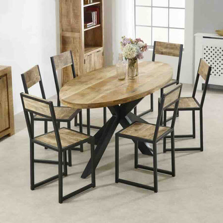 Industrial-Natural-Reclaimed-Wood-Dining-Chair-Black-Metal-Frame-Set-of-2