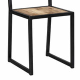 Industrial-Natural-Reclaimed-Wood-Dining-Chair-Black-Metal-Frame-Set-of-2