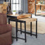 Industrial-Natural-Reclaimed-Wood-Nest-of-2-Side-Tables-Black-Metal-Frame