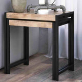 Industrial-Natural-Reclaimed-Wood-Nest-of-2-Side-Tables-Black-Metal-Frame