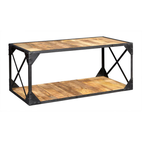 Industrial-Natural-Wood-Coffee-Table-Metal-Frame-100cm