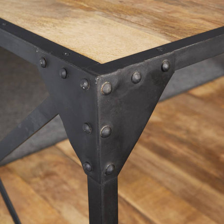 Industrial-Natural-Wood-Coffee-Table-Metal-Frame-100cm