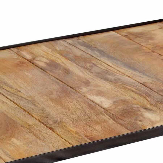 Willowbrook Industrial Rectangular Reclaimed Wood Coffee Table With Black Metal X-Frame 100cm