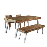 Industrial-Natural-Wood-Dining-Bench-Reclaimed-Metal-Legs-145cm