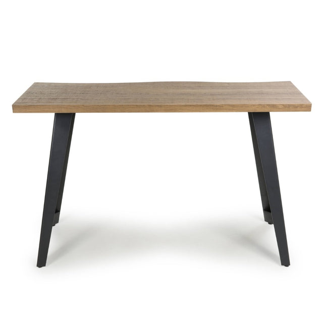 Everett Industrial Oak Wood Console Table 120cm