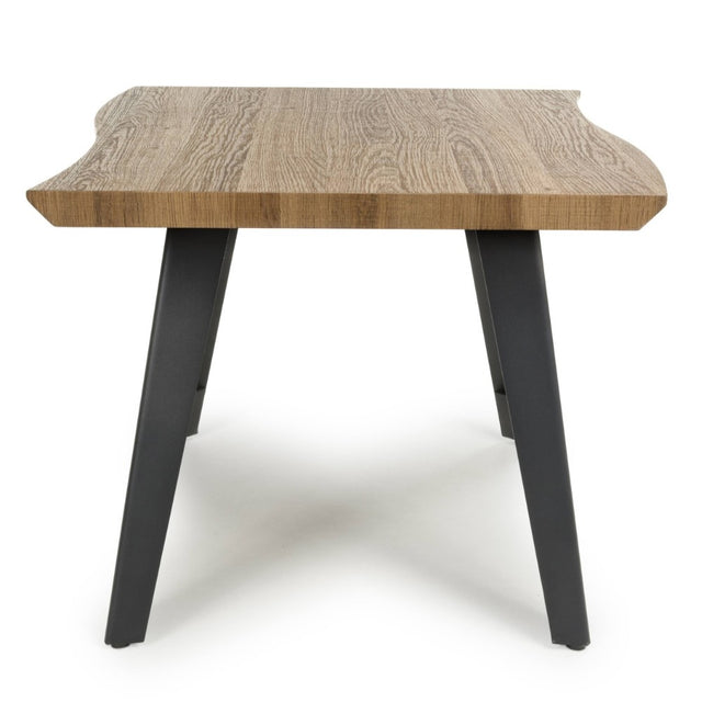 Everett Industrial Oak Wood Side Table