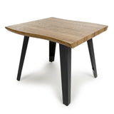 Everett Industrial Oak Wood Side Table