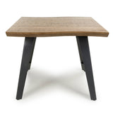 Everett Industrial Oak Wood Side Table