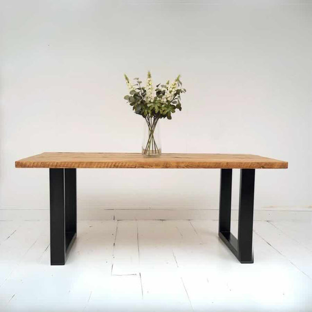 Industrial-Rectangular-6-Seater-Solid-Wood-Dining-Table-Black-Metal-Legs-160cm