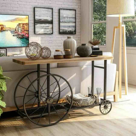 Industrial-Rectangular-Craft-Wheel-Solid-Mango-Wood-_-Black-Metal-Console-Hallway-Table-120cm