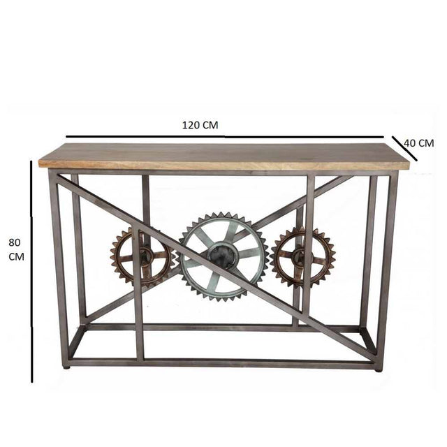 Industrial-Rectangular-Natural-Hard-Wood-Console-Hallway-Table-With-Cog-Reclaimed-Metal-Base-120cm