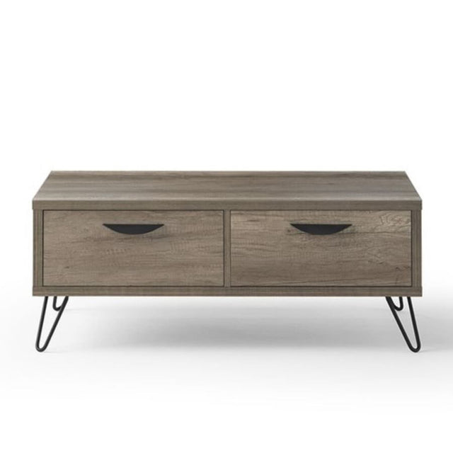 Industrial-Rectangular-Oak-Wood-Coffee-Table-With-2-Drawers-_-Black-Metal-Hooped-Legs-100cm