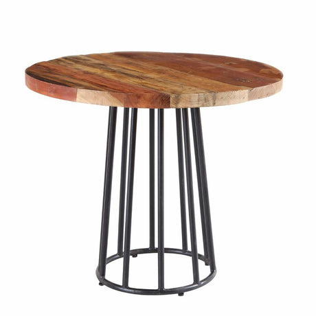 Industrial-Round-Natural-Reclaimed-Wood-Dining-Table-Black-Metal-Pededstal-Base-90cm