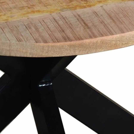 Industrial-Round-Solid-Mango-Wood-Coffee-Table-Black-Metal-Crossover-Legs-80cm