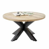 Industrial-Round-Solid-Mango-Wood-Coffee-Table-Black-Metal-Crossover-Legs-80cm